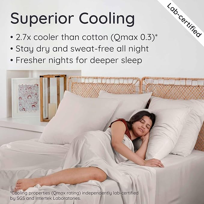 Bambaw 100% Viscose Derived from Bamboo Fitted Sheet King Size, Cooling King - Image 3