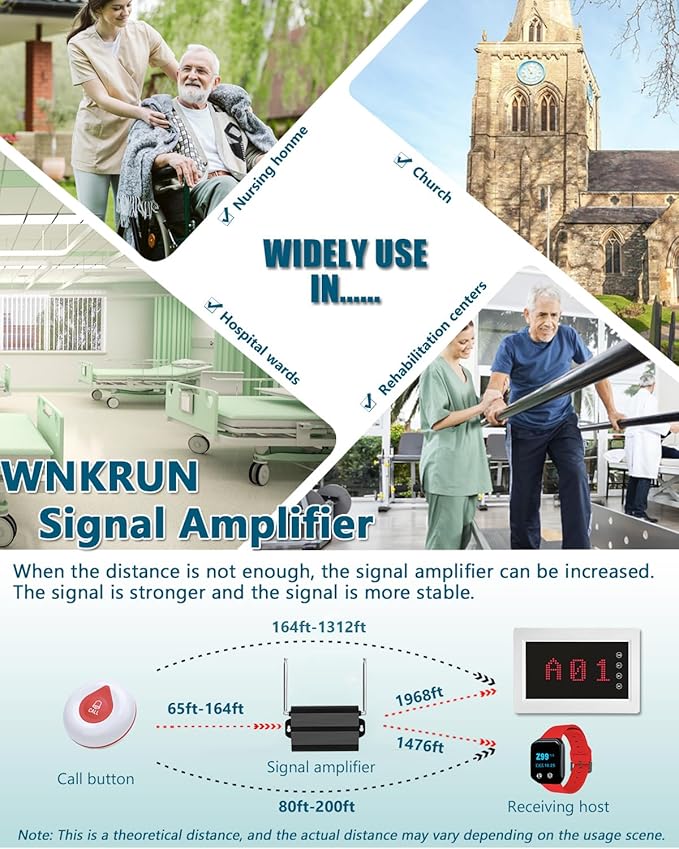 WNKRUN Wireless Calling System Caregiver Pager System 1200+ ft - Image 6