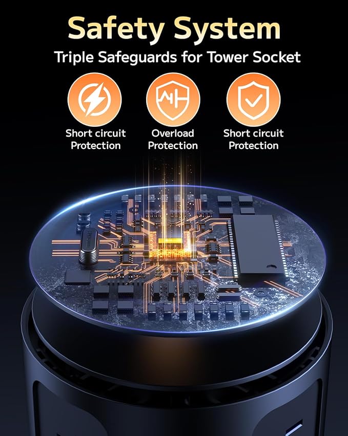 Yegosh Power Strip Tower Surge Protector - Image 6