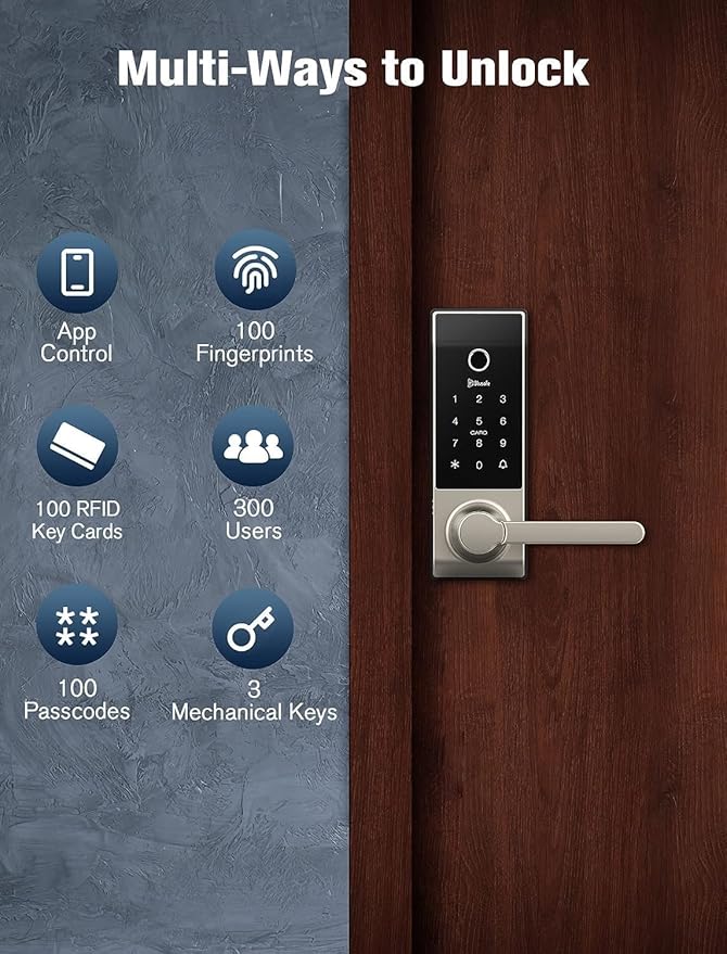 Smart Lock Doorbell Fingerprint Smart Door Lock Deadbolt - Image 6
