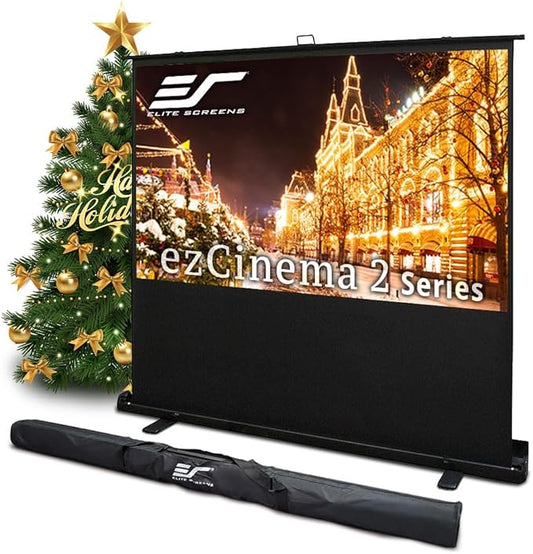 Elite Screens ezCinema 2, 95-inch 16:9 Manual Floor Pull Up Scissor Backed by EliteScreensInc