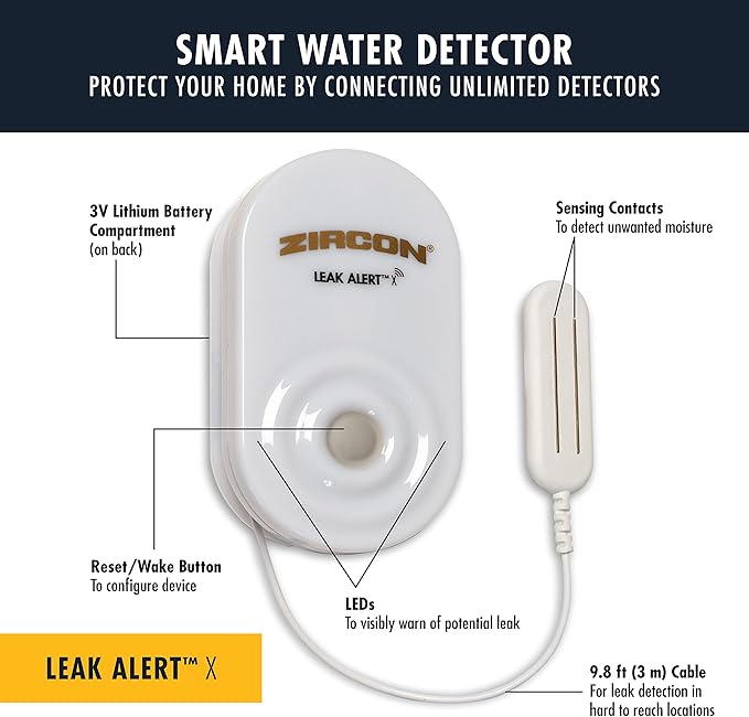 Zircon Leak Alert X – Smart Electronic Water Detector - Image 3