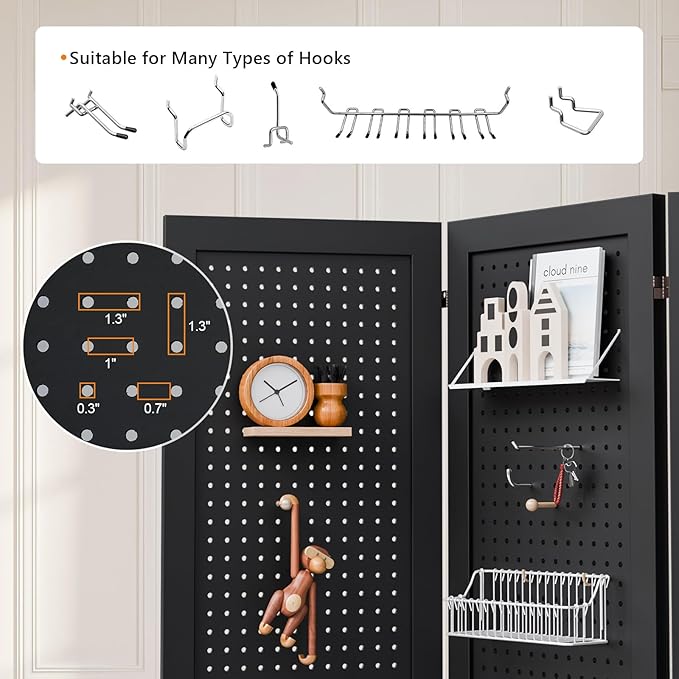 Bonnlo 4/6 Panel Pegboard Freestanding, 5 FT Portable Display Board Organizer - Image 5