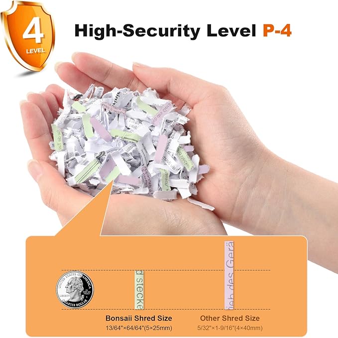Bonsaii 12 Sheet Paper Shredder - Image 4