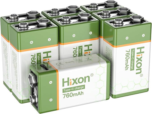 Hixon USB 9V Rechargeable Lithium Batteries by Hixon