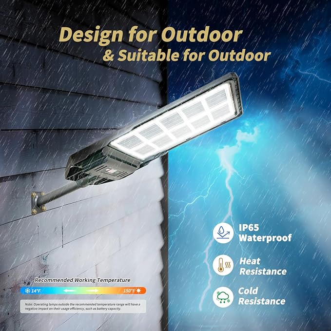 Locontifni 3000W Solar Street Light Outdoor - Image 4