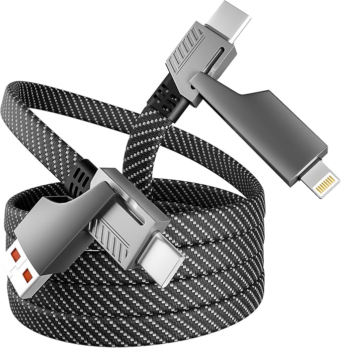 4 in 1 Charging Cable Fast Charging 65W, USB C Cable 4-in-1 USB Multi Charging by IDISON