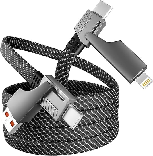 4 in 1 Charging Cable Fast Charging 65W, USB C Cable 4-in-1 USB Multi Charging by IDISON