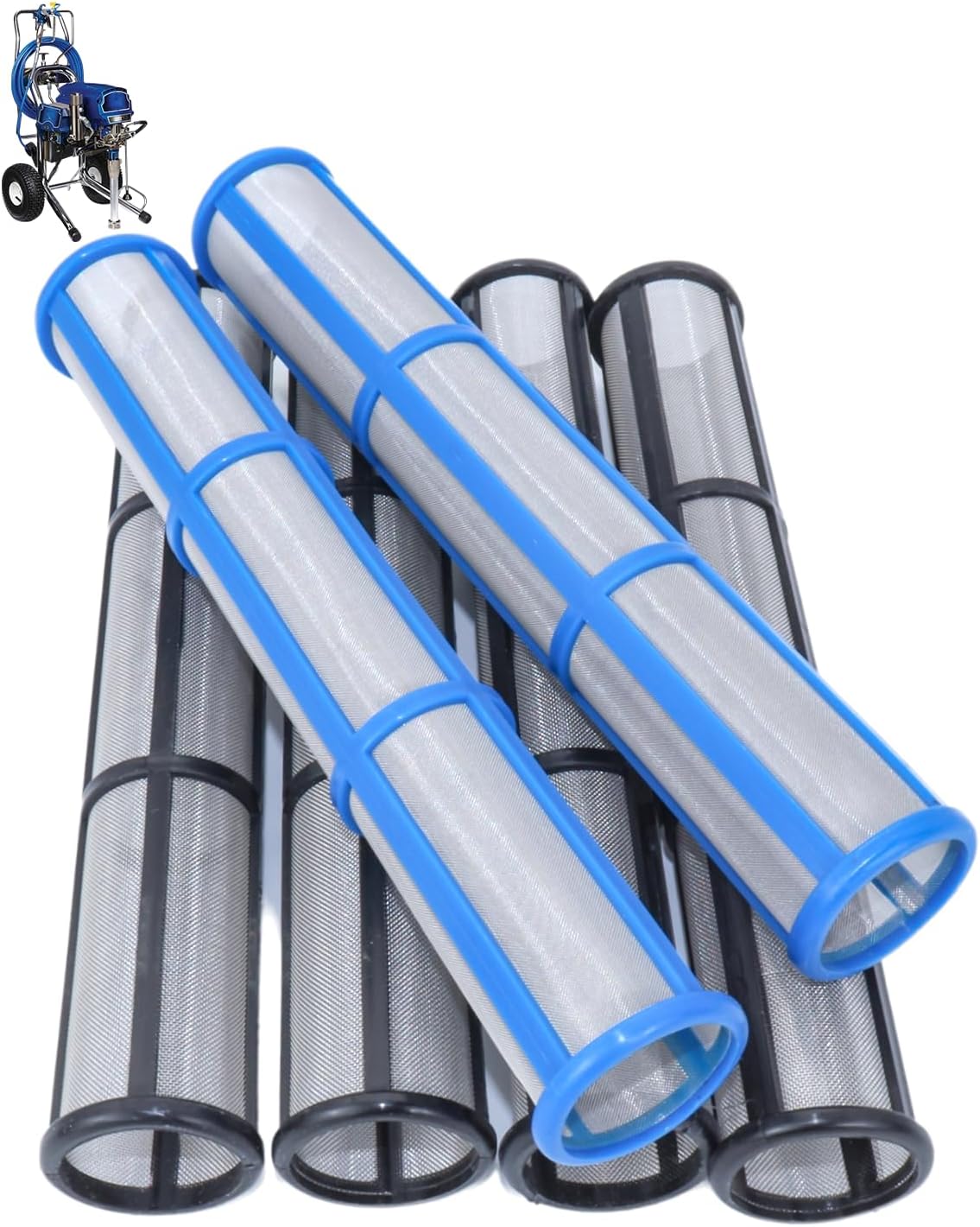 （4+2） Pack 244067 60Mesh and 244068 100Mesh Manifold Filter, Compatible with Graco Airless Paint Sprayer 695, 795,1095,3900,5900, 7900, airless Paint Sprayer Filter