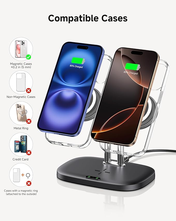 SwanScout Wireless Charger for iPhone Air/17, SwanScout 706M, Dual Magnetic - Image 4