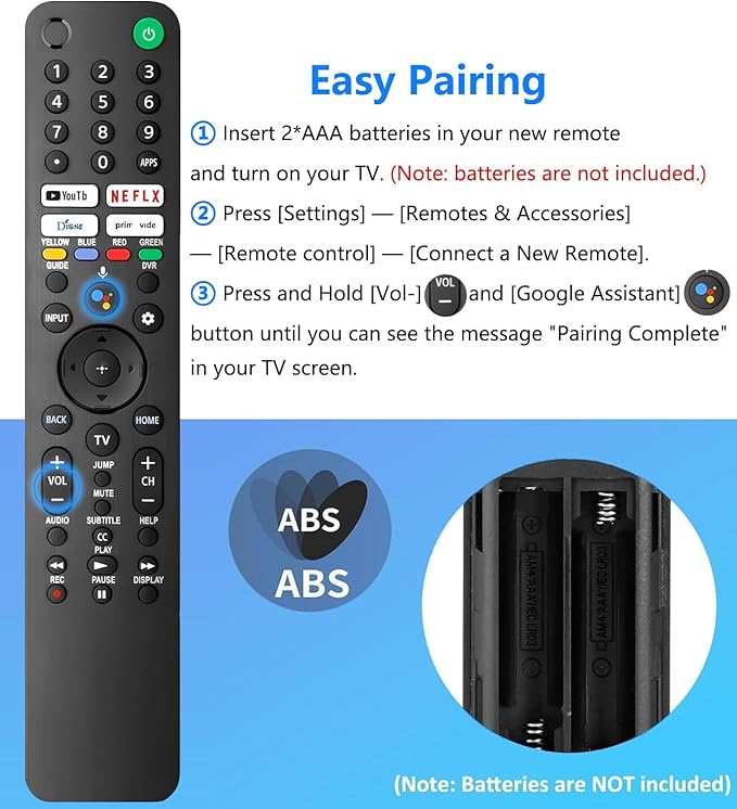 Replacement Voice Remote for Sony TV, for SonyBravia Smart TV - Image 6
