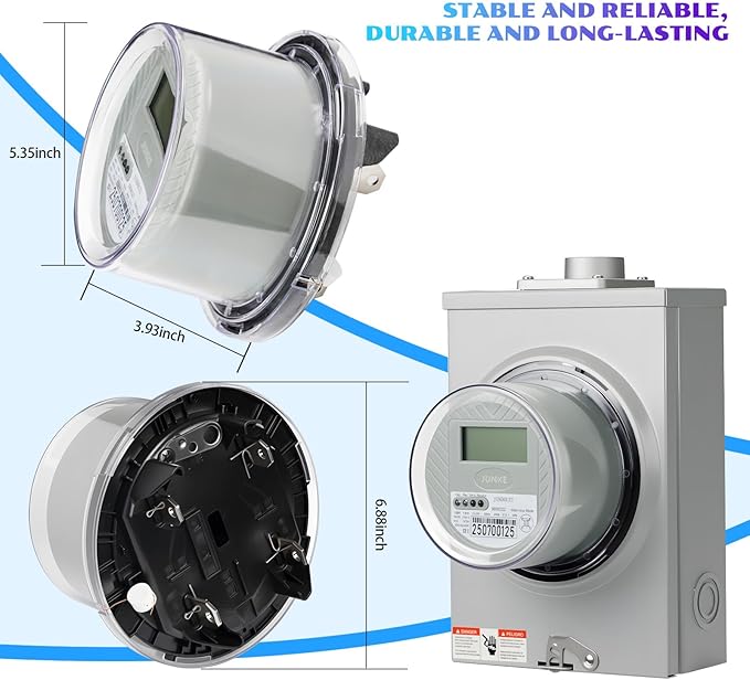 Digital Electric Meter, 120V 2 Wire KWH Meter, Watt Meter, Used - Image 8