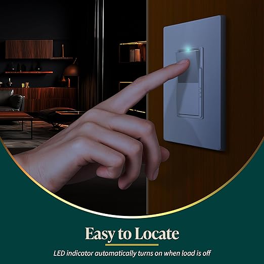 TOPGREENER Digital Dimmer Paddle Light Switch - Image 7