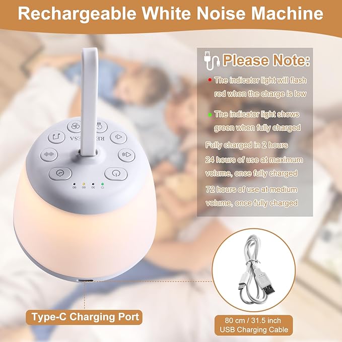 Upgraded Travel White Noise Sound Machine - Image 4
