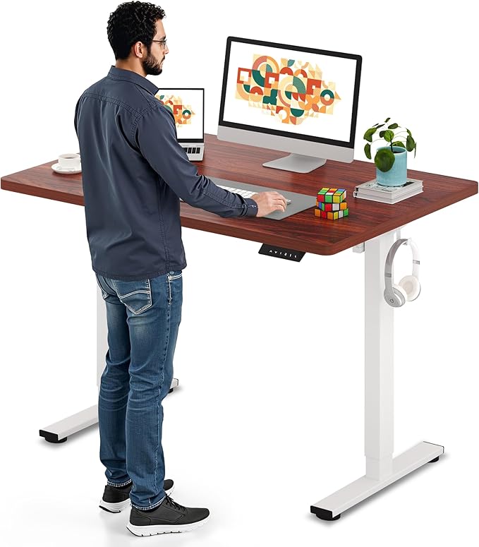 SANODESK Electric Standing Desk 48 x 30 Inches Whole-Piece Desktop Height by sanodesk