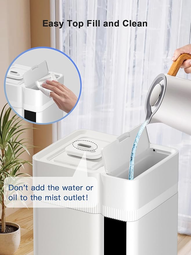 Zeova 13L/3.4Gal Humidifiers for Bedroom, Ultrasonic Warm & Cool Mist - Image 9