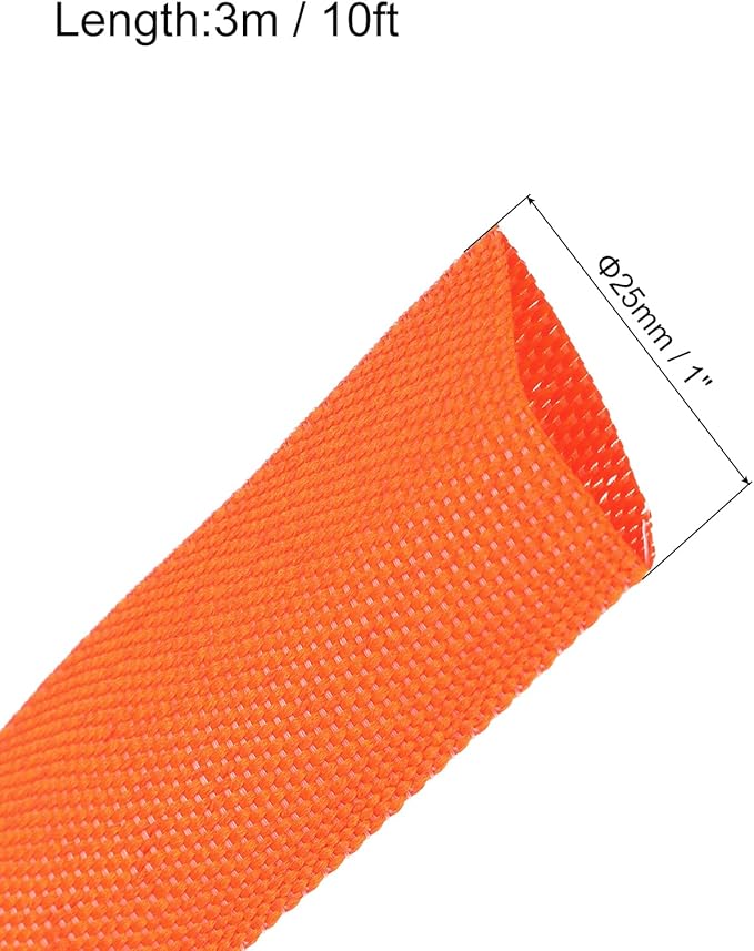 MECCANIXITY Braided Cable Sleeves Heat Shrinkable Fabric Sleeving, Network - Image 2