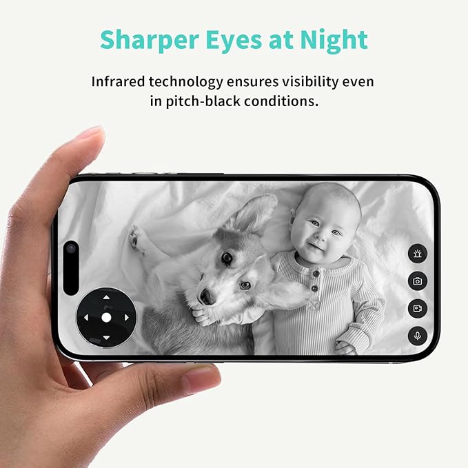 2K Indoor Security Camera, AI Human & Pet Motion, 2.4/5 GHz, 360° Pan Tilt - Image 4
