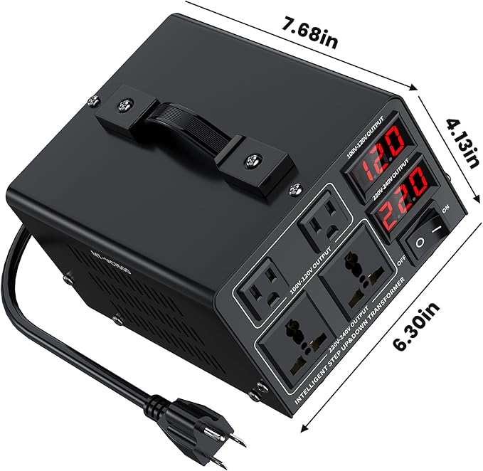 1500W Voltage Converter Transformer Step Up/Down Converter 110/120 Volt - Image 8