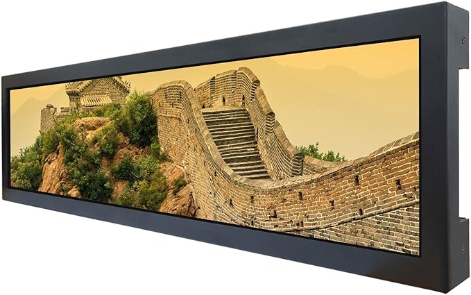 VSDISPLAY 28'' Advertising LCD Monitor 1920x360 IPS Stretched Bar Screen - Image 2