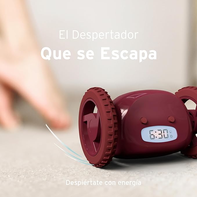 CLOCKY Extra Loud Alarm Clock for Heavy Sleepers on Wheels Rolls Runs Away - Image 4