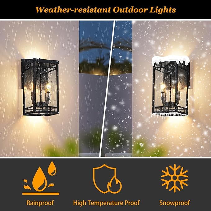 13.5” Dusk to Dawn Sensor Outdoor Wall Lights - Image 4
