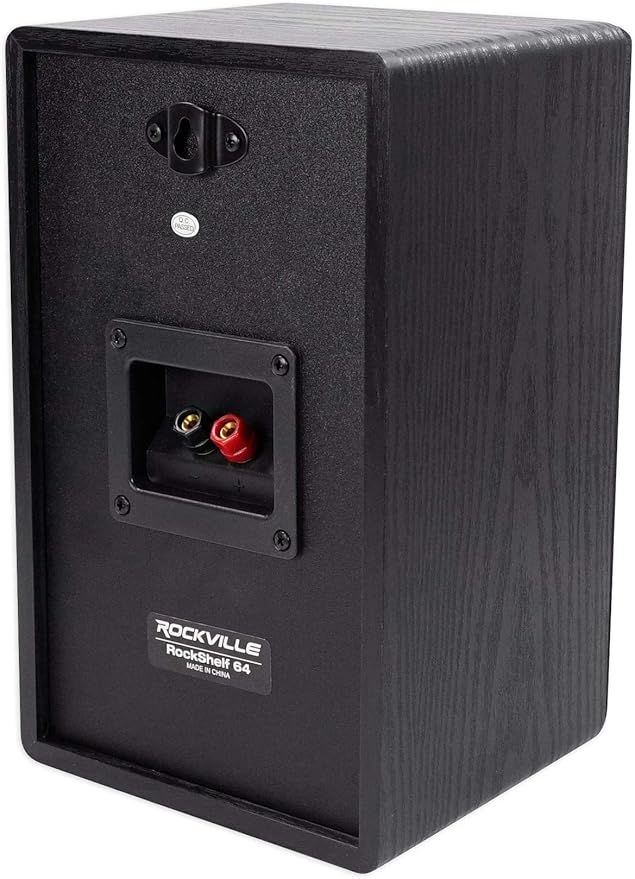 Rockville Pair RockShelf 64B V2 400W Black 6.5" Bookshelf Speakers, 4 Ohm - Image 7