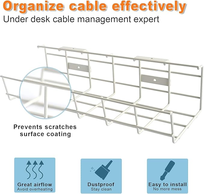 COYACOOL Under Desk Cable Tray - Image 3