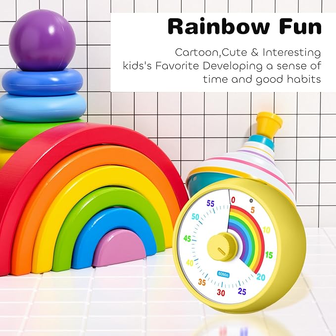 Visual Timer for Kids, 60-Minute Countdown Timer for Classroom Office Kitchen - Image 3