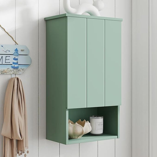 Bathroom Wall Cabinet with Single Door, Soft-Close Hinges, 15x27 inch Wooden by VANIRROR