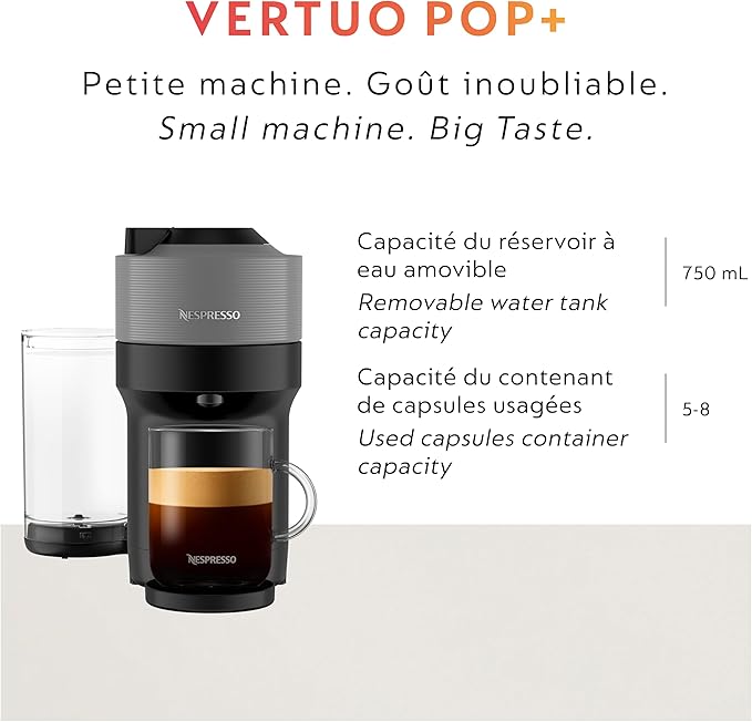 Nespresso Vertuo POP+ by Breville, Dark Grey - Image 8