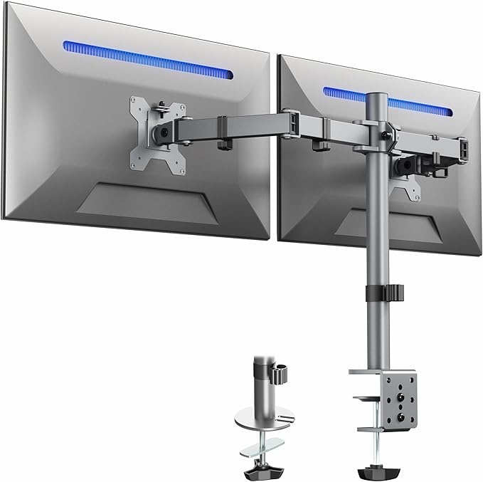 VIVO Dual Monitor Desk Mount, Heavy Duty Fully Adjustable Steel Stand, Holds 2 by VIVO