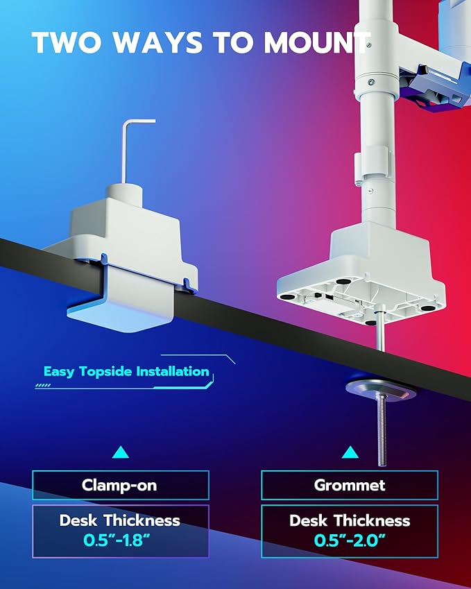 ARES WING CoreArm Single Monitor Mount, Ultrawide Monitor Arm - Image 7