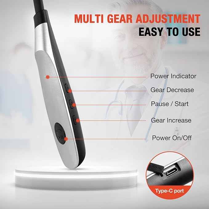 650nm Red Light Therapy Device for Nose & Ear, Portable Neck Hanging 2-in-1 Red - Image 4