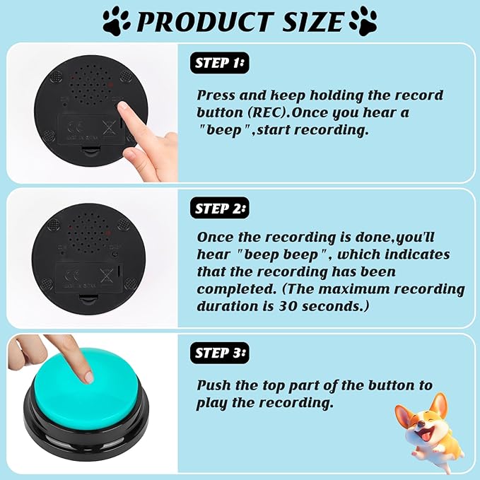 10 Color Voice Recording Buttons - Image 4