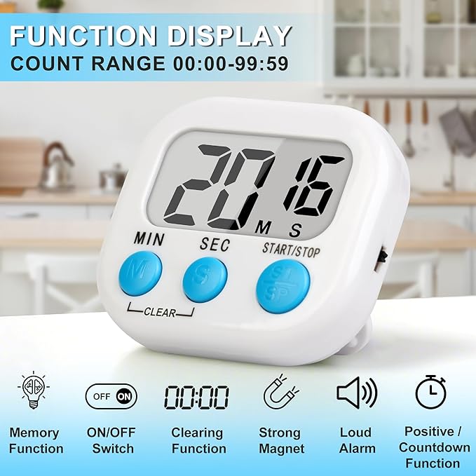 ZILLEEN Classroom Timer for Kids Teachers 4 Pack Digital Timers - Image 2