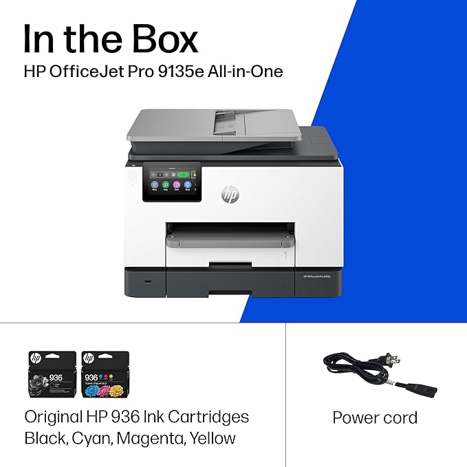 HP OfficeJet Pro 9135e Wireless All-in-One Color Inkjet Printer, Duplex - Image 9