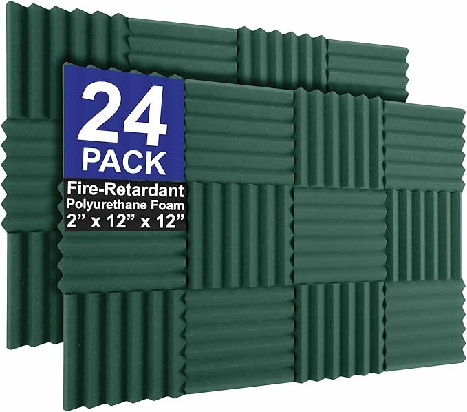 Foam Factory Inc 24 Pack Color Acoustic Foam Panel Studio Soundproofing Wedge by Unknown
