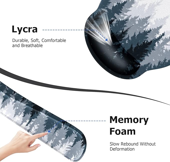 iLeadon Mouse Pad Wrist Support Keyboard Wrist Rest Set, Ergonomic Mouse Pad - Image 5