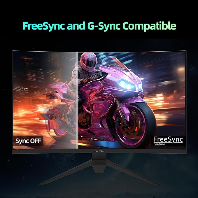 KTC 32 inch Curved Gaming Monitor, 180Hz 1ms MPRT, 2K 1440P 144Hz Monitor - Image 4
