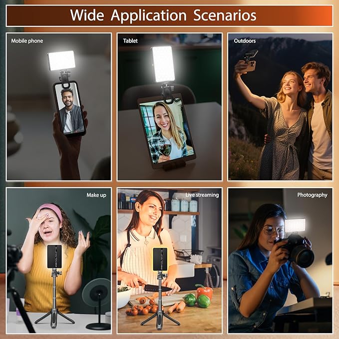 SEAEYES 120 LED Video Light, Portable USB Photo Light Dimmable 2500-9000K CRI - Image 4