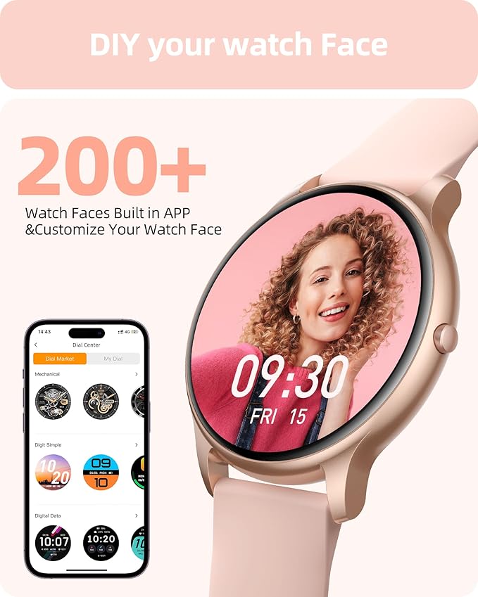 Parsonver Smart Watch for Women, HD Screen Fitness Tracker IP68 Waterproof - Image 6