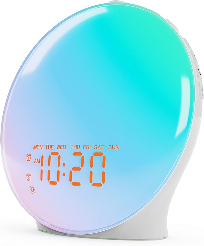 Wake Up Light Sunrise Alarm Clock by JALL