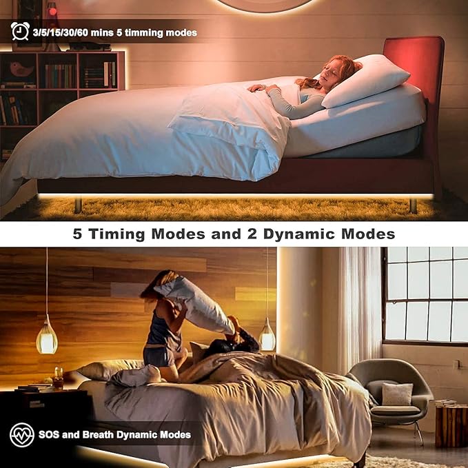 MY BEAUTY LIGHT LED Strip Lights Warm White, 16.4ft Dimmable LED Light Strip - Image 4