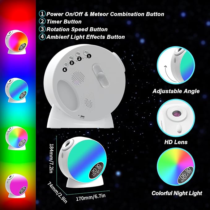 Galaxy Projector, Flevo Star Projector, Bedroom Night Light - Image 3