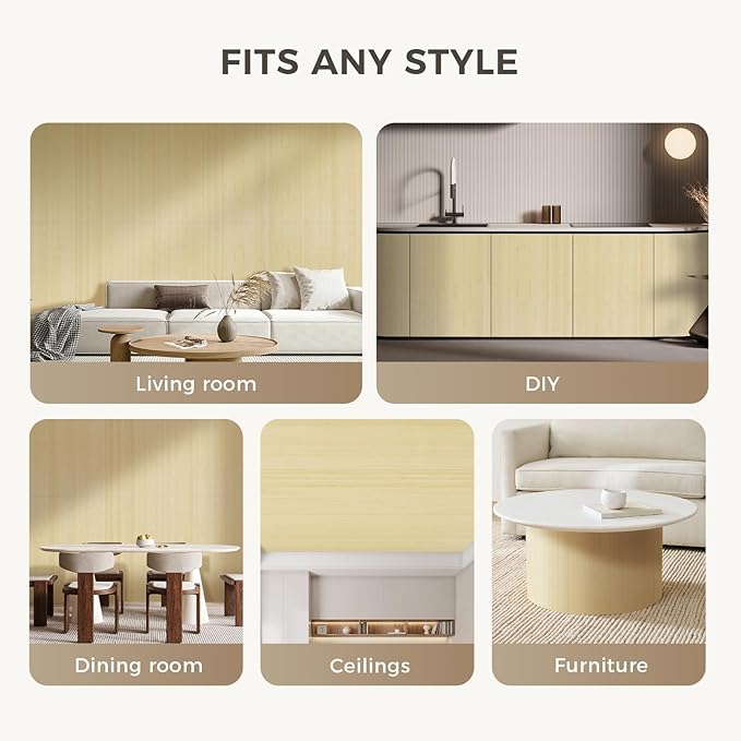 OUZUGIE 1 Pack 96x48 Inch Natural Bamboo Wall Panel – Raw Pole Wrap Paneling - Image 4