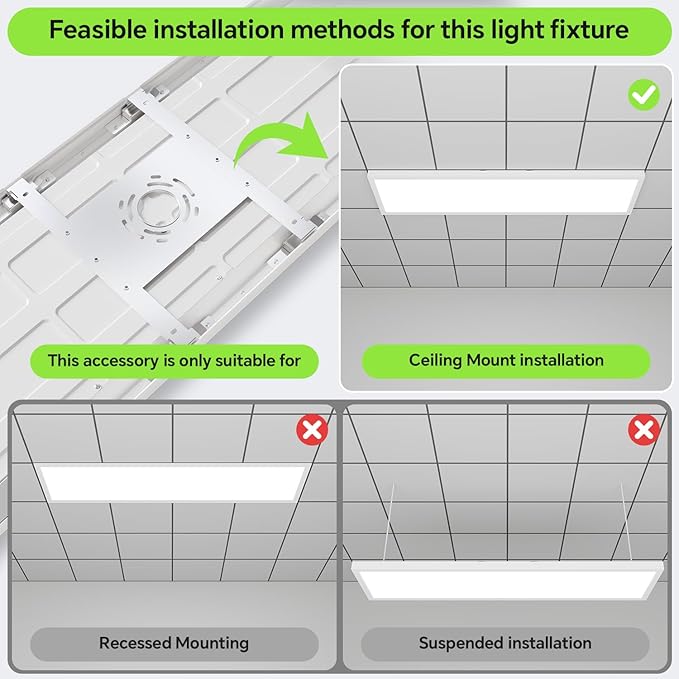1x4 LED Flat Panel Light, Surface Mount Ceiling Light, 5CCT - Image 7