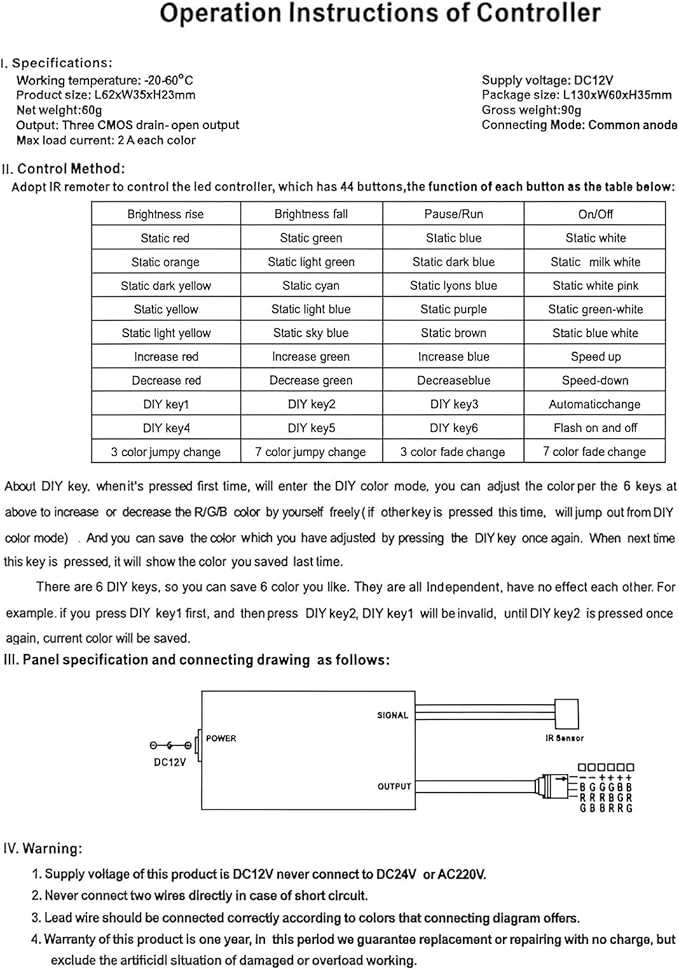 SUPERNIGHT RGB LED Light Strip Remote Controller, Dimmer - Image 8