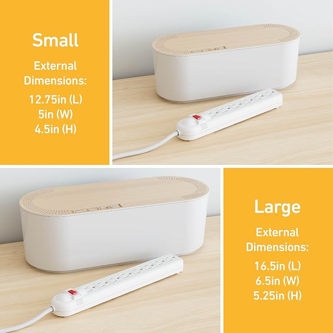 D-Line Cable Management Box, Power Strip Holder, Floor Outlet Hiders, Desk Cord - Image 4