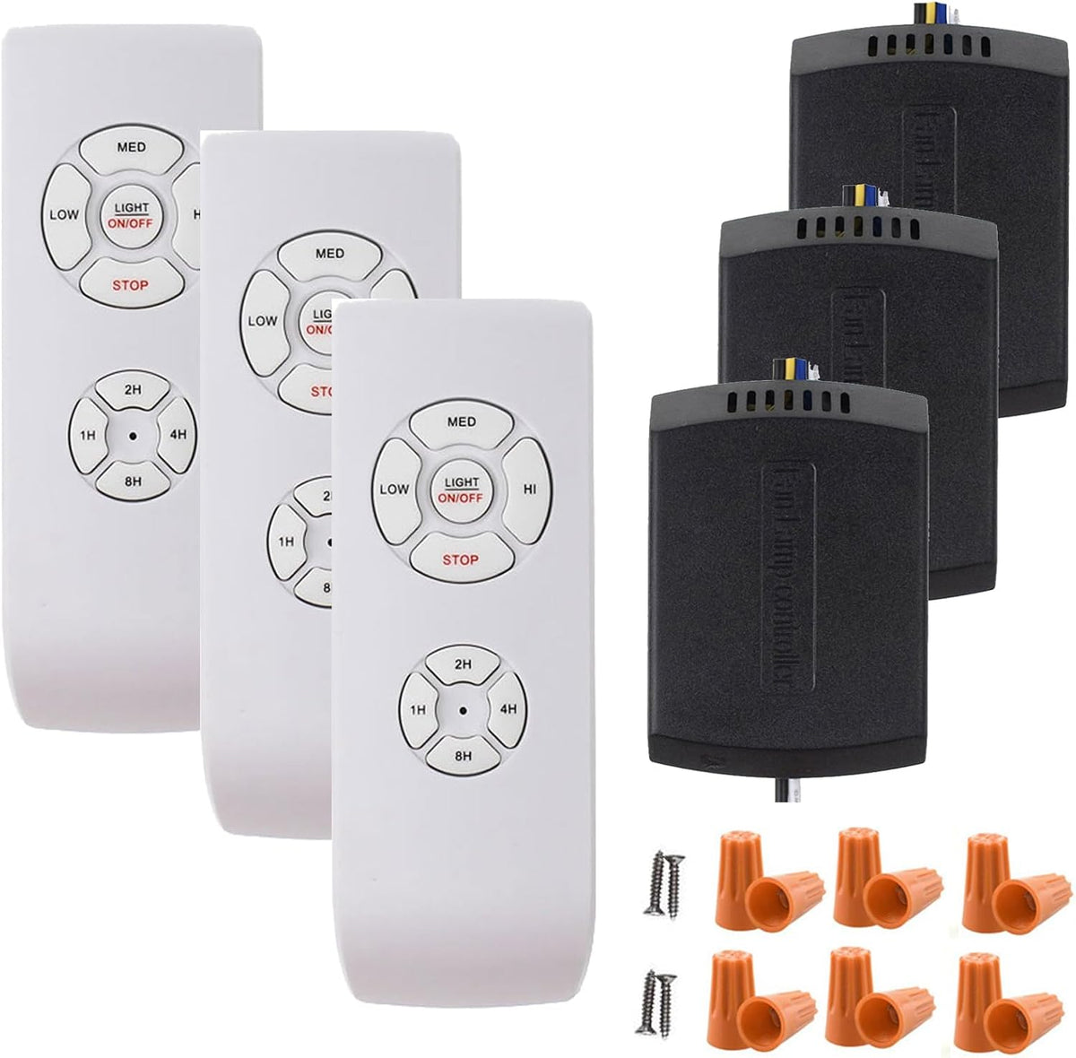 LPHUMEX 3 Pcs Universal Ceiling Fan Remote Control Kits, Small Size Receiver